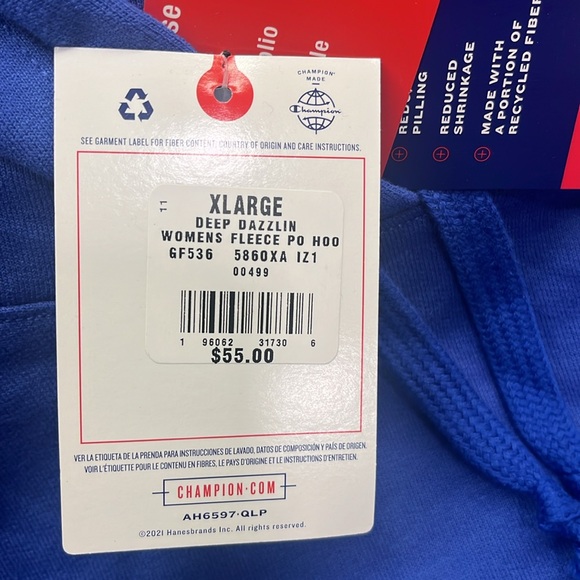 Champion Women’s Fleece Hooded Sweatshirt- Size XL- NWT - Picture 9 of 10
